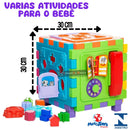 Brinquedo Educativo Cubo Didático Grande Encaixe Montessori 1 Ano 2 Anos 3 Anos - Cubo De Atividades