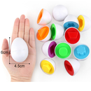 Brinquedo Educativo Montessori Infantil Caixa Ovos De Encaixar Formas Geométricas e Cores