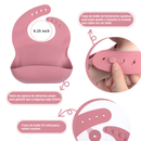 Kit 8pçs Talheres de Silicone p/ Bebê c/ Ventosa, Colher, Garfo, Canudo e Babador Infantil