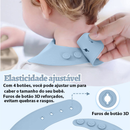 Kit 8pçs Talheres de Silicone p/ Bebê c/ Ventosa, Colher, Garfo, Canudo e Babador Infantil