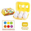 Brinquedo Educativo Montessori Infantil Caixa Ovos De Encaixar Formas Geométricas e Cores