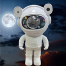 Luminaria Projetor De Luz Astronauta Lua Bluetooth Alto Falante Galaxy Ligth Estrelas Cor Da Estrutura Branco 110v/220