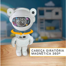 Luminaria Projetor De Luz Astronauta Lua Bluetooth Alto Falante Galaxy Ligth Estrelas Cor Da Estrutura Branco 110v/220